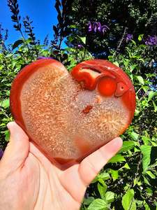 Carnelian Geode Heart