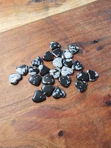 Snowflake Obsidian Mini Hearts