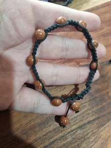 Jewellery: Goldstone Macrame Bracelet