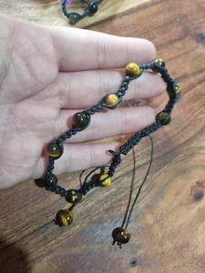 Tiger Eye Macrame Ankle Bracelet