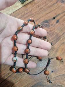 Red Jasper Macrame Bracelets