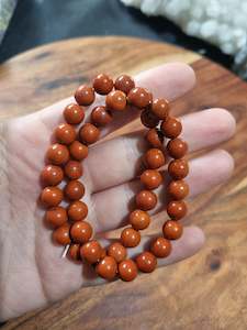 Red Jasper Sphere Bead Bracelet