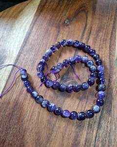 Chevron Amethyst Bead Strand