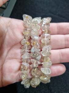 Gold Rutile Tumble Bead Bracelet