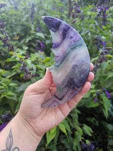 Jewellery: Rainbow Fluorite Moon