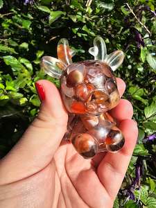 Carnelian Chip Filled Resin Deer