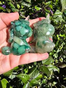 Green Aventurine Chip Filled Resin Unicorn