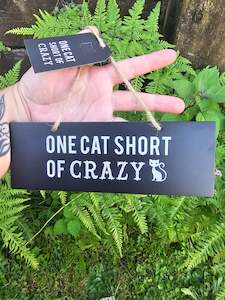 One Cat Plaque