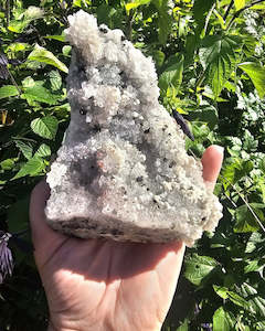 Apophyllite with Pyrite and Mica Inclusions Cluster