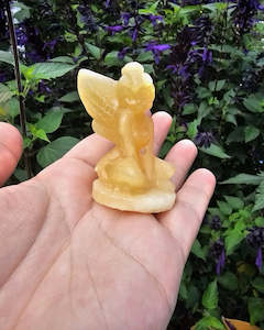 Jewellery: Yellow Calcite Tinker Bell Carving