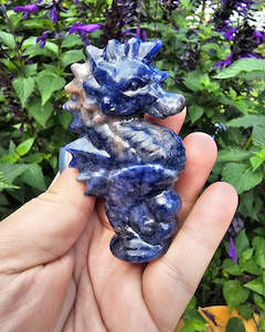 Sodalite Seahorse Carving