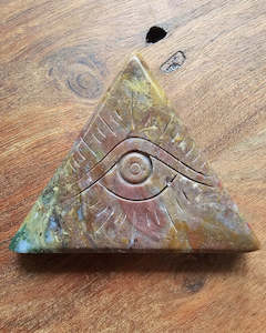 Ocean Jasper Eye Of Horus Carving