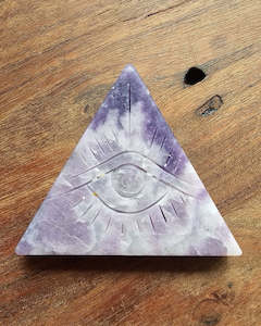 Lepidolite Eye Of Horus Carving