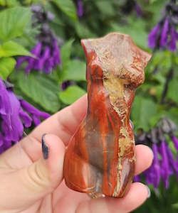 Jewellery: Red Jasper Torso Carving