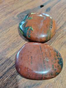 Jewellery: Red Moss Agate Flat Stone