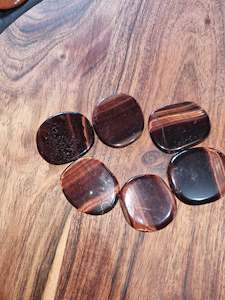 Jewellery: Red Tiger Eye Flat Stones