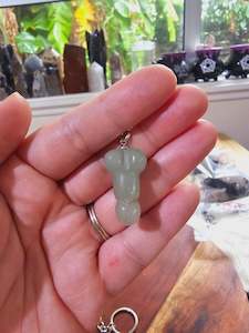 Jewellery: Pecker Key Chain -Green Aventurine