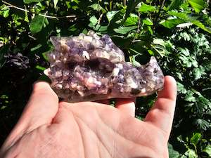 Resin Dragon Head with Amethyst Stones