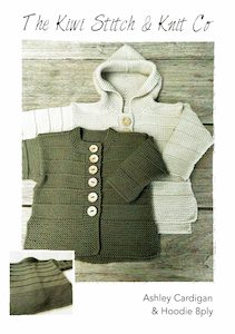 Products: The Kiwi Stitch & Knit Co. Ashley Cardigan & Hoodie 8ply Pattern