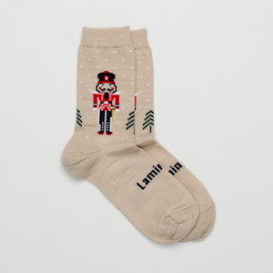 Products: Lamington Christmas Socks, Nutcracker