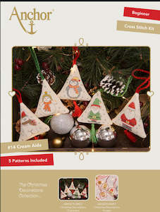 Embroidery Kits: Anchor Cross Stitch Kit; Christmas Decorations Characters