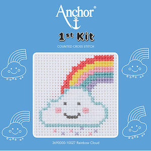 Embroidery Kits: Anchor 1st Kit; Cross Stitch - RAINBOW CLOUD