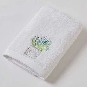 Linen And Textiles: Hand Towel Succulent