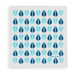 Kitchen Ware: Florence Retro Dish Cloth - Blue