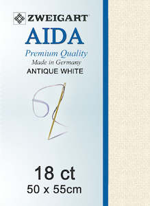 Embroidery Fabric: Zweigart Linen, Aida 18CT -  ANTIQUE WHITE 101