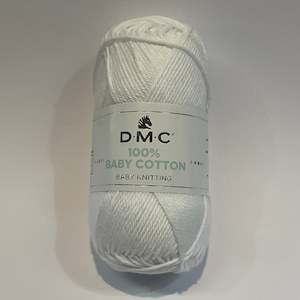 Wool: DMC 100% Baby Cotton Col 762 White - Shower