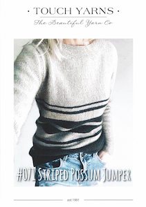 Knitting Patterns: Touch Yarns Striped Possum Jumper