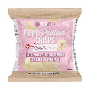 White Choc Puff'd Protein Crisps 60g