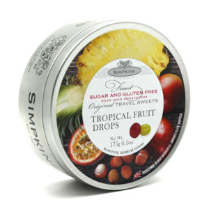 Health food: Tropical Fruit Drops Travel Sweets 175g