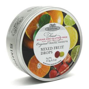 Health food: Mixed Fruit Drops Travel Sweets 175g