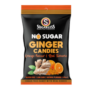 Ginger Candies - Orange & Turmeric Flavoured 60g - Buy in Bulk and SAVE!