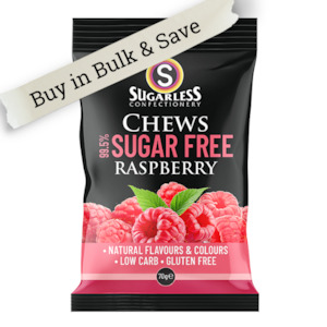 Raspberry Chews 70g - Buy in Bulk and SAVE!