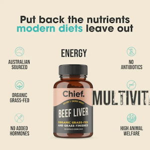 Health supplement: ORGANIC BEEF OFFAL MULTIVITAMIN (120 Capsules)