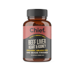 Health supplement: ORGANIC BEEF LIVER, HEART & KIDNEY IMMUNITY BOOST (120 Capsules)