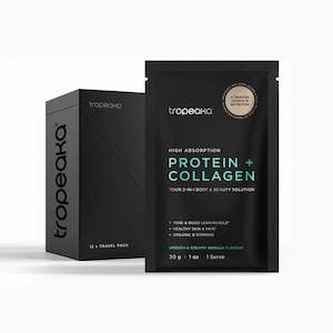 Tropeaka Protein + Collagen 30g (Box of 12 single serves)