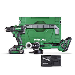 HiKOKI 18V Brushless Impact Drill & Angle Grinder Kit