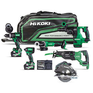 Internet only: HiKOKI 36V Premium Brushless 6-Tool Kit - KC366DC(GRZ)