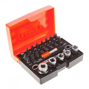 Internet only: Bit & Socket Set 1/4" Sockets Hex Bits Flat Bits PZ Bits PH Bits Torx Bits 26pce