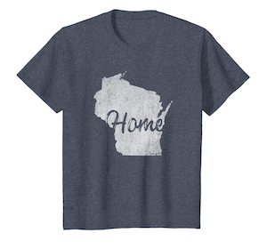 T-Shirts: Wisconsin Home Vintage Distressed Shirt I Love Wisconsin