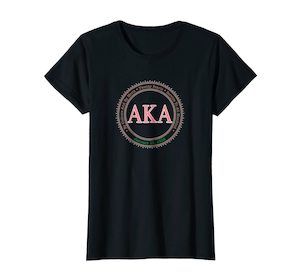 Womens Aka T Shirt, Pearls, Pink Green Style