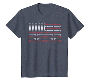 American Flag Lacrosse Vintage T Shirt Gift