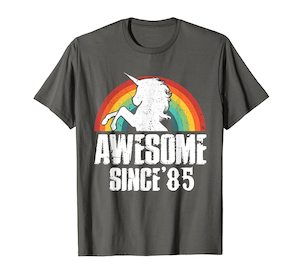 Awesome Since 85 Unicorn Vintage Funny Birthday T-shirt