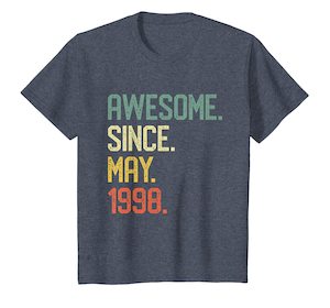 Awesome Since May 1998 T-shirt Vintage 21st Birthday Gift