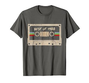 Best of 1988 Birthday 31Years Old Mixtape Vintage T-shirt