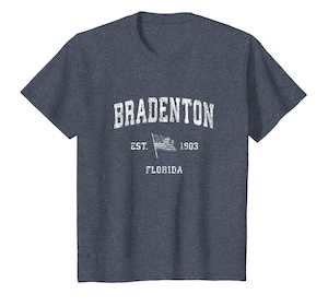 Bradenton Florida FL T-Shirt Vintage US Flag Sports Tee