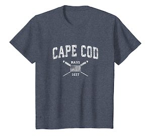 Cape Cod MA Nautical T-Shirt Vintage US Flag Tee